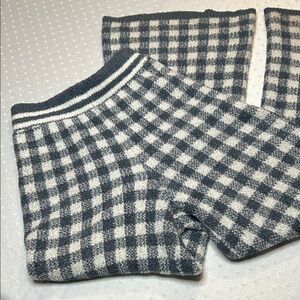 Wide-Leg soft fuzzy Knit cozy high waisted trendy Pants